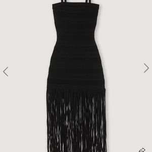 Sandro Fringed bustier dress